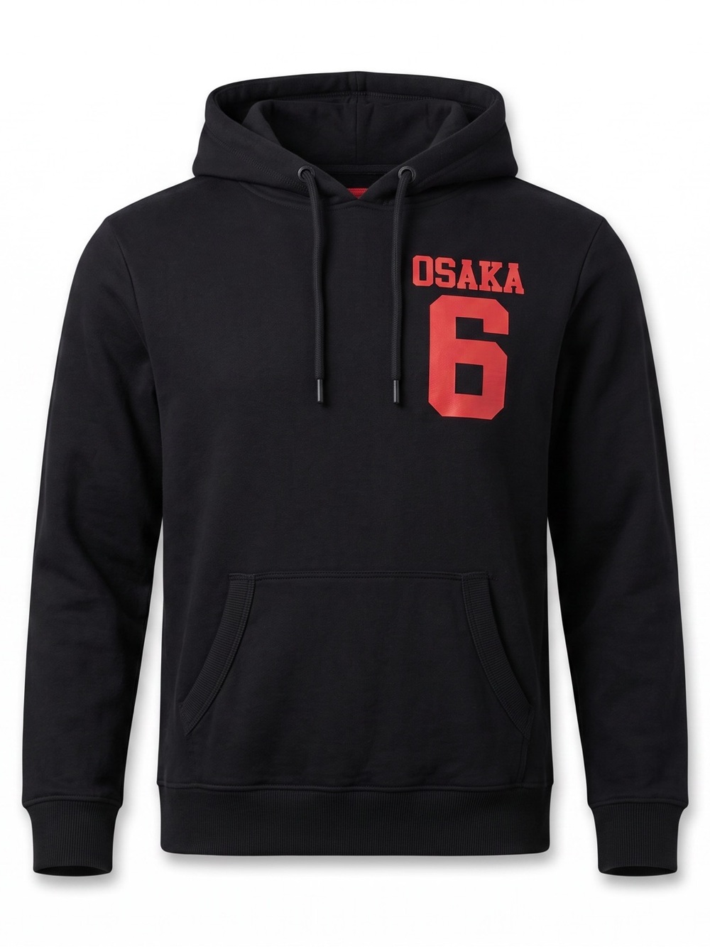 Superdry Black Hoodie with Red Osaka 6 Graphic